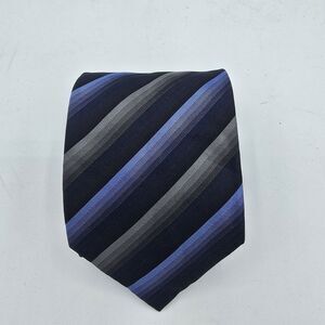 Necktie Mens Vintage Valerio Garati silk, Size 57 By 4 Inches Blue And Grey